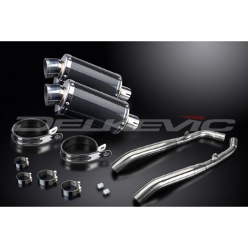 Delkevic slip-on kit Oval Carbon 225mm zonder e-keur - XL1000V Varadero (1999-2014)