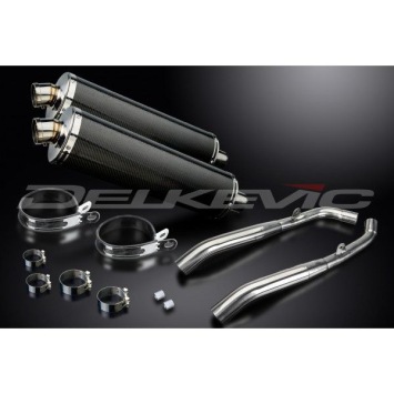 Delkevic slip-on kit Oval Carbon 450mm zonder e-keur - XL1000V Varadero (1999-2014)