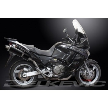 Delkevic slip-on kit Oval Carbon 450mm zonder e-keur - XL1000V Varadero (1999-2014)