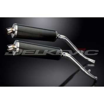 Delkevic slip-on kit Oval Carbon 450mm zonder e-keur - XL1000V Varadero (1999-2014)