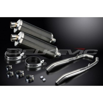 Delkevic slip-on kit Oval Carbon 350mm zonder e-keur - XL1000V Varadero (1999-2014)