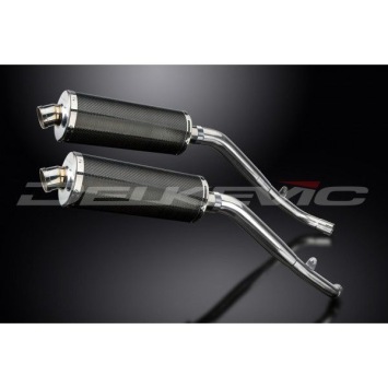 Delkevic slip-on kit Oval Carbon 350mm zonder e-keur - XL1000V Varadero (1999-2014)