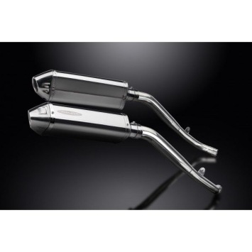 Delkevic slip-on kit Tri-Oval RVS 320mm zonder e-keur - XL1000V Varadero (1999-2014)