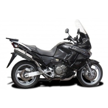 Delkevic slip-on kit Tri-Oval RVS 320mm zonder e-keur - XL1000V Varadero (1999-2014)