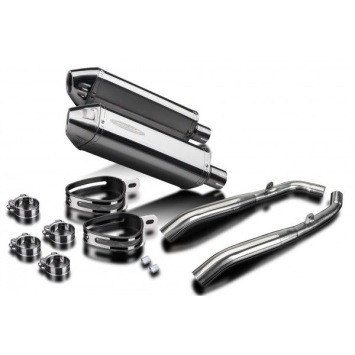 Delkevic slip-on kit Tri-Oval RVS 320mm zonder e-keur - XL1000V Varadero (1999-2014)