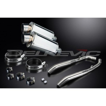 Delkevic slip-on kit Oval RVS 225mm zonder e-keur - XL1000V Varadero (1999-2014)