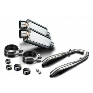 Delkevic slip-on kit Oval RVS 225mm zonder e-keur - XL1000V Varadero (1999-2014)