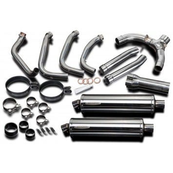 Delkevic volledig systeem Oval RVS 450mm zonder e-keur - X11 CB1100SF (1999-2002)