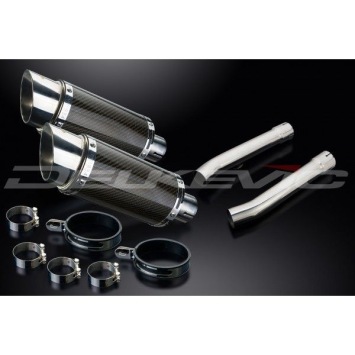 Delkevic slip-on kit Round Carbon 200mm zonder e-keur - X11 CB1100SF (1999-2002)