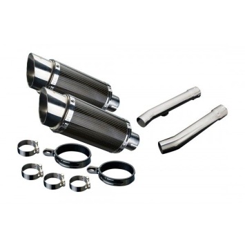 Delkevic slip-on kit Round Carbon 200mm zonder e-keur - X11 CB1100SF (1999-2002)