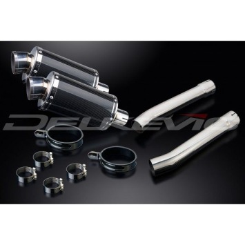 Delkevic slip-on kit Oval Carbon 225mm zonder e-keur - X11 CB1100SF (1999-2002)