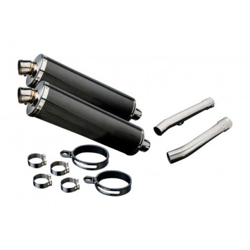 Delkevic slip-on kit Oval Carbon 450mm zonder e-keur - X11 CB1100SF (1999-2002)