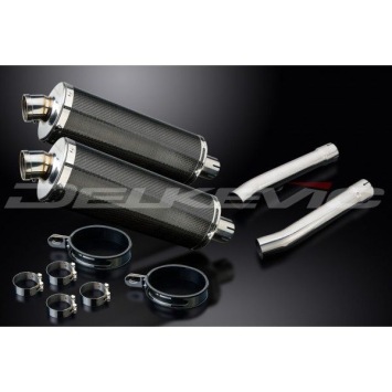 Delkevic slip-on kit Oval Carbon 350mm zonder e-keur - X11 CB1100SF (1999-2002)