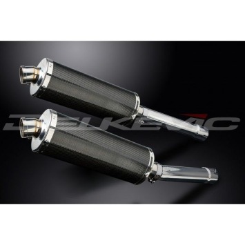 Delkevic slip-on kit Oval Carbon 350mm zonder e-keur - X11 CB1100SF (1999-2002)