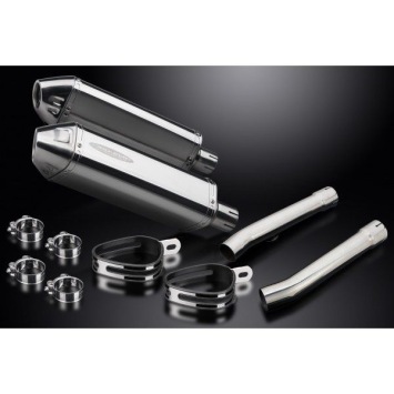 Delkevic slip-on kit Tri-Oval RVS 320mm zonder e-keur - X11 CB1100SF (1999-2002)