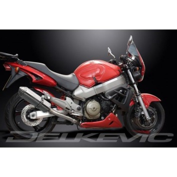 Delkevic slip-on kit Tri-Oval RVS 320mm zonder e-keur - X11 CB1100SF (1999-2002)