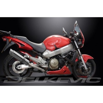 Delkevic slip-on kit Round RVS 350mm zonder e-keur - X11 CB1100SF (1999-2002)