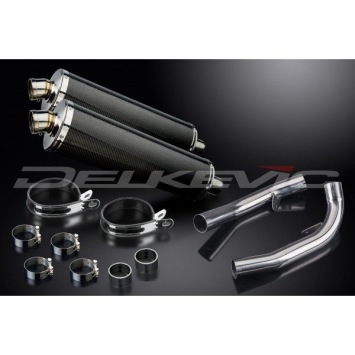 Delkevic slip-on kit Oval Carbon 450mm zonder e-keur - VTR1000SP1 (2000-2001)