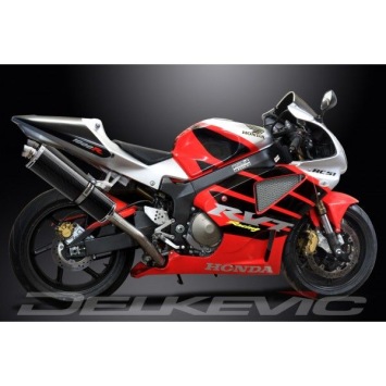 Delkevic slip-on kit Oval Carbon 450mm zonder e-keur - VTR1000SP1 (2000-2001)