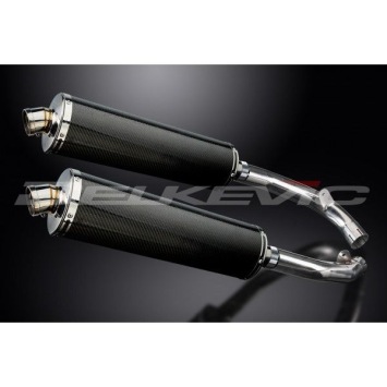 Delkevic slip-on kit Oval Carbon 450mm zonder e-keur - VTR1000SP1 (2000-2001)