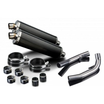 Delkevic slip-on kit Oval Carbon 450mm zonder e-keur - VTR1000SP1 (2000-2001)