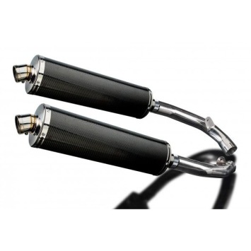 Delkevic slip-on kit Oval Carbon 450mm zonder e-keur - VTR1000SP1 (2000-2001)