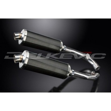 Delkevic slip-on kit Oval Carbon 350mm zonder e-keur - VTR1000SP1 (2000-2001)