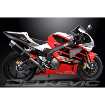 Delkevic slip-on kit Round Carbon 350mm zonder e-keur - VTR1000SP1 (2000-2001)