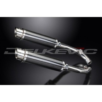 Delkevic slip-on kit Round Carbon 350mm zonder e-keur - VTR1000SP1 (2000-2001)