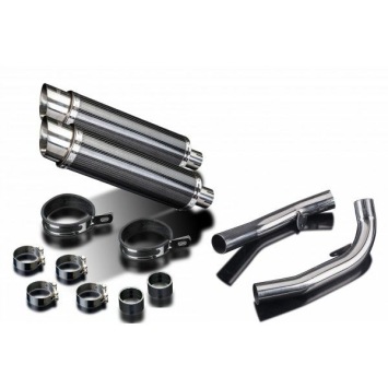 Delkevic slip-on kit Round Carbon 350mm zonder e-keur - VTR1000SP1 (2000-2001)