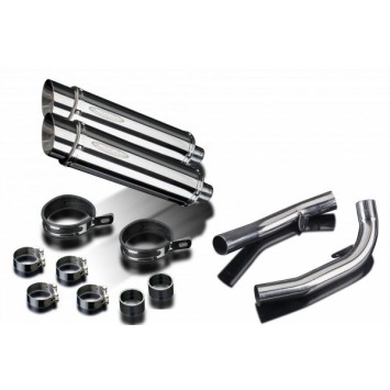 Delkevic slip-on kit Round RVS 350mm zonder e-keur - VTR1000SP1 (2000-2001)