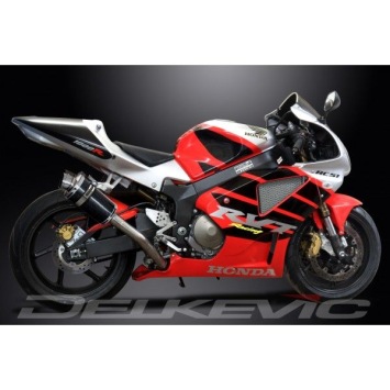 Delkevic slip-on kit Oval Carbon 225mm zonder e-keur - VTR1000SP1 (2000-2001)