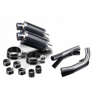 Delkevic slip-on kit Oval Carbon 225mm zonder e-keur - VTR1000SP1 (2000-2001)