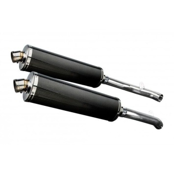 Delkevic slip-on kit Oval Carbon 450mm zonder e-keur - VTR1000SP2 (2002-2010)