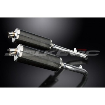 Delkevic slip-on kit Oval Carbon 350mm zonder e-keur - VTR1000SP2 (2002-2010)