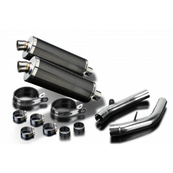 Delkevic slip-on kit Oval Carbon 350mm zonder e-keur - VTR1000SP2 (2002-2010)