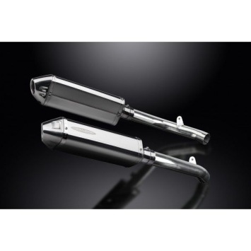 Delkevic slip-on kit Tri-Oval RVS 320mm zonder e-keur - VTR1000SP2 (2002-2010)