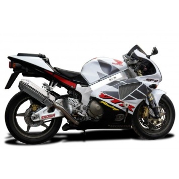 Delkevic slip-on kit Tri-Oval RVS 320mm zonder e-keur - VTR1000SP2 (2002-2010)