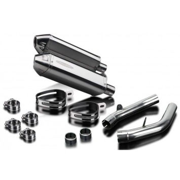 Delkevic slip-on kit Tri-Oval RVS 320mm zonder e-keur - VTR1000SP2 (2002-2010)