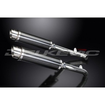 Delkevic slip-on kit Round Carbon 350mm zonder e-keur - VTR1000SP2 (2002-2010)