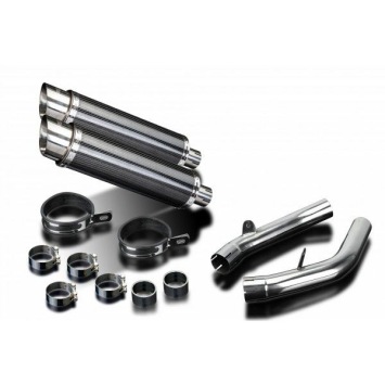 Delkevic slip-on kit Round Carbon 350mm zonder e-keur - VTR1000SP2 (2002-2010)