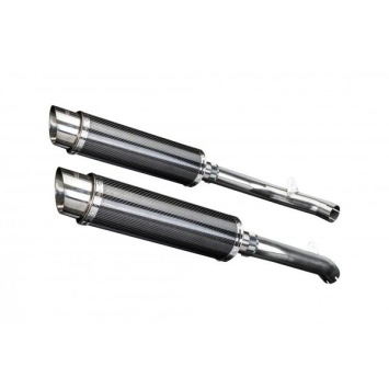 Delkevic slip-on kit Round Carbon 350mm zonder e-keur - VTR1000SP2 (2002-2010)