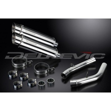 Delkevic slip-on kit Round RVS 350mm zonder e-keur - VTR1000SP2 (2002-2010)