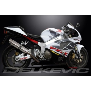 Delkevic slip-on kit Round RVS 350mm zonder e-keur - VTR1000SP2 (2002-2010)
