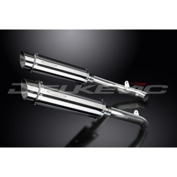 Delkevic slip-on kit Round RVS 350mm zonder e-keur - VTR1000SP2 (2002-2010)