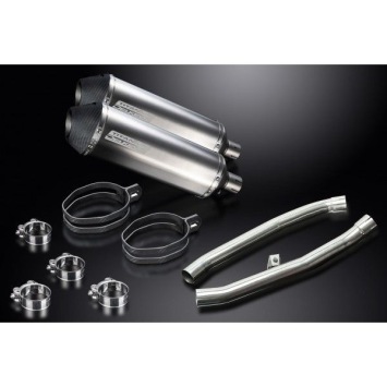 Delkevic slip-on kit X-Oval Titanium 343mm zonder e-keur - ZZR1400 (2012-2020)