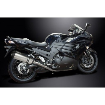 Delkevic slip-on kit X-Oval Titanium 343mm zonder e-keur - ZZR1400 (2012-2020)