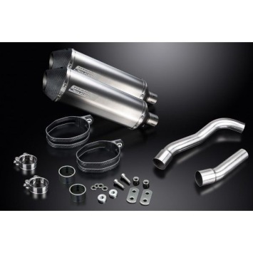 Delkevic slip-on kit X-Oval Titanium 343mm zonder e-keur - Z1000 (2007-2009)