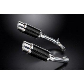 Delkevic slip-on kit Round Carbon 200mm zonder e-keur - VTR1000F Firestorm (1997-2003)