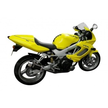 Delkevic slip-on kit Round Carbon 200mm zonder e-keur - VTR1000F Firestorm (1997-2003)